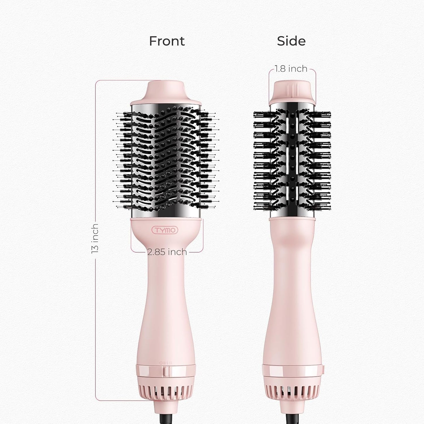 Hair Dryer Brush Blow Dryer Brush in One, 4 in 1 Ionic Hairdryer and Styler Volumizer with Oval Titanium Barrel, Hot Air Straightener for Smooth Frizz-Free Blowout, Pink
